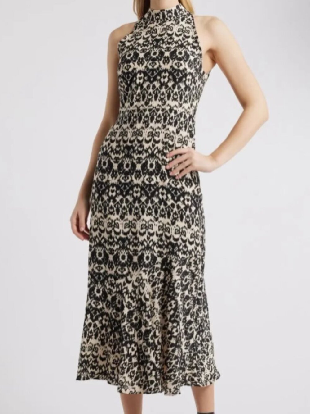 New Sam Edelman ikat high neck maxi dress size 2